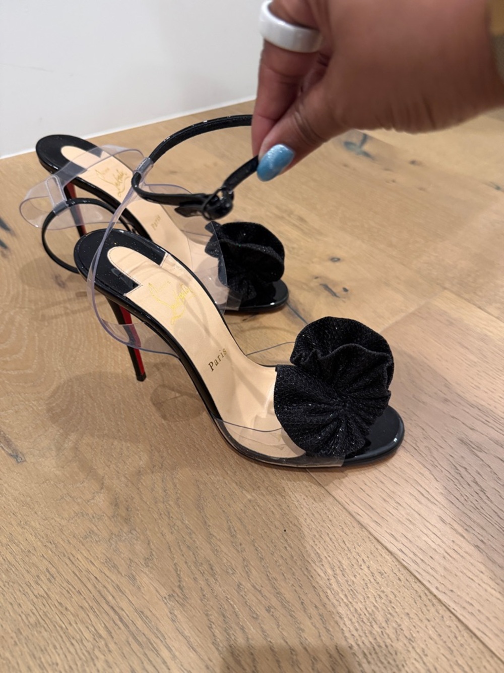Christian Louboutin PVC Bow Heels - Picture 3 of 6
